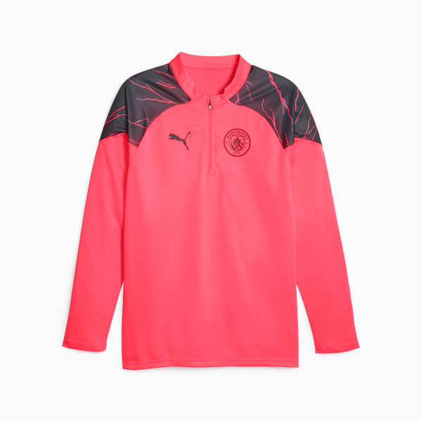 Buzo Manchester City de training de fútbol con cierre de un cuarto, Sunset Glow-Dark Navy, large-ARG