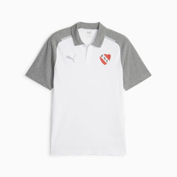 Chomba para hombre Independiente Casuals, PUMA White-Medium Gray Heather, large-ARG