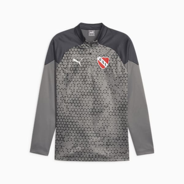 Buzo de fútbol con cierre para hombre de Independiente, Flat Medium Gray-Strong Gray, large-ARG