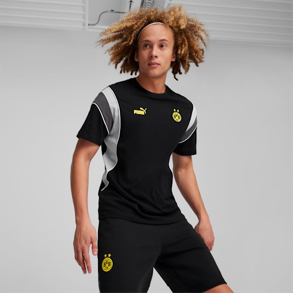 Remera Borussia Dortmund FtblArchive, PUMA Black-Cool Mid Gray, large-ARG