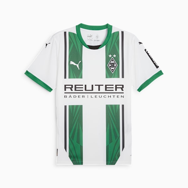 Jersey local Borussia Mönchengladbach 24/25 para hombre, PUMA White-Archive Green, large-MEX