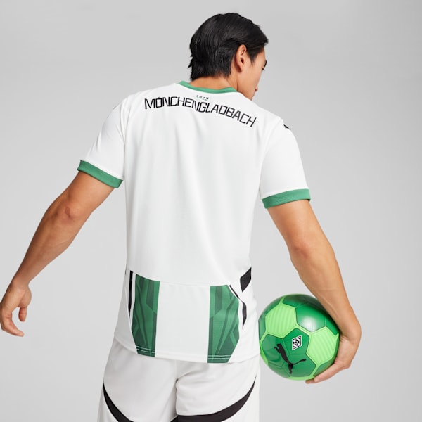 Jersey local Borussia Mönchengladbach 24/25 para hombre, PUMA White-Archive Green, large-MEX
