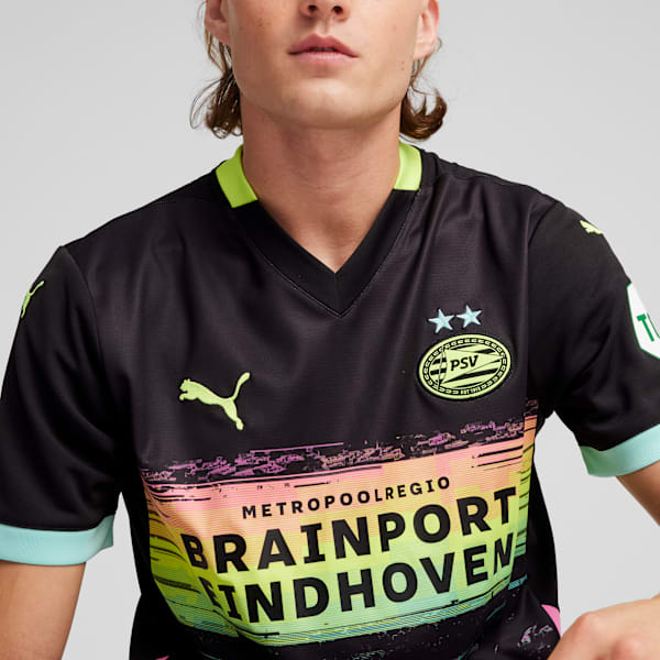 Jersey Hombre visitante PSV Eindhoven 24/25, PUMA Black-Yellow Alert, large-MEX