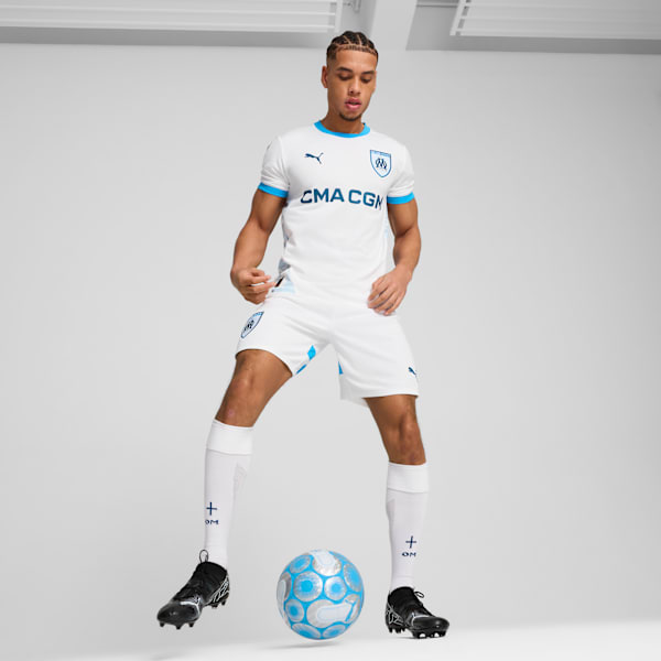 Jersey Hombre local Olympique de Marseille 24/25, PUMA White-Bleu Azur, large-MEX