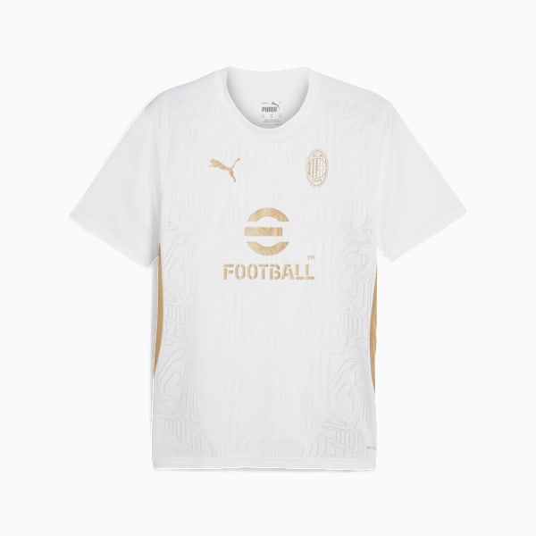 Camiseta de entrenamiento AC Milan para hombre, PUMA White-Matte Puma Gold, large-ARG