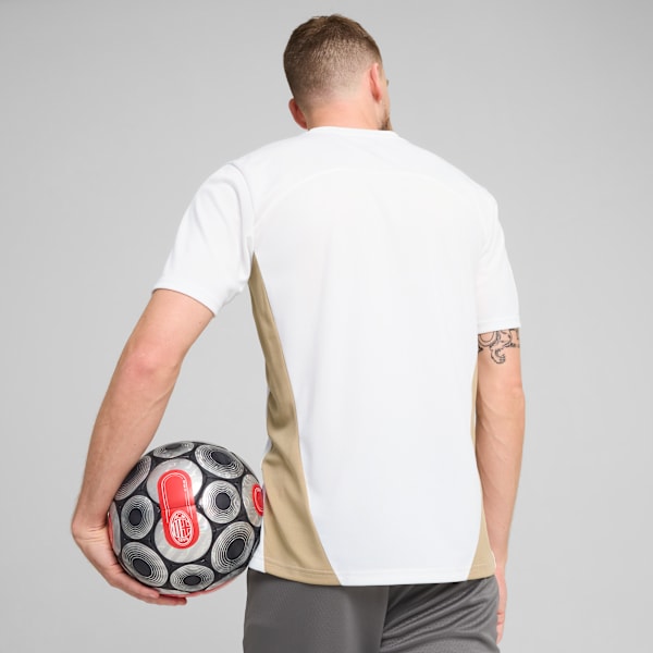 Camiseta de entrenamiento AC Milan para hombre, PUMA White-Matte Puma Gold, large-ARG