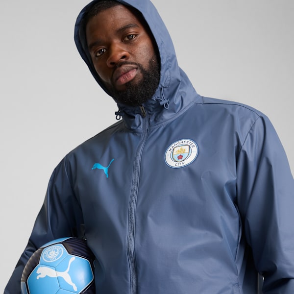 Campera de entrenamiento Manchester City All-Weather para hombre, Inky Blue-Magic Blue, large-ARG
