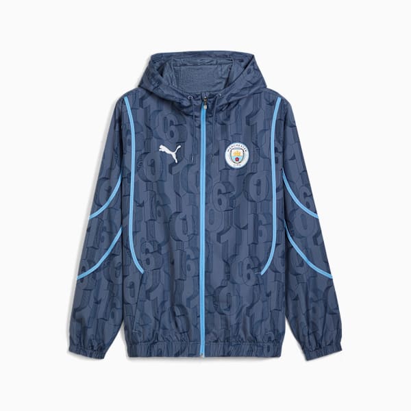 Campera pre-partido Manchester City para hombre, Inky Blue-Team Light Blue, large-ARG