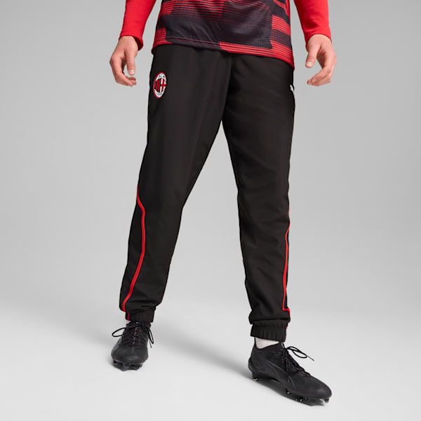 Pantalones pre-partido AC Milan para hombre, PUMA Black-For All Time Red, large-ARG