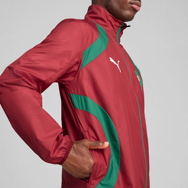 Morocco Pre-match Woven Jacket Men, Intense Red-Archive Green, large-ZAF