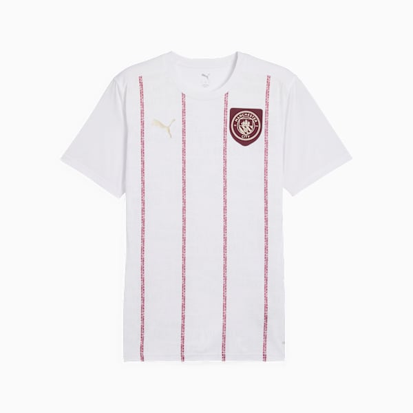 Camiseta pre-partido Manchester City para hombre, PUMA White-Dark Jasper, large-MEX