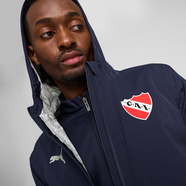 Campera de entrenamiento impermeable C.A. Independiente para hombre, PUMA Navy-PUMA Silver, large-ARG
