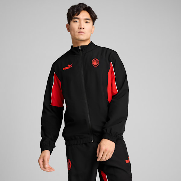 Chamarra AC Milan ftblARCHIVE para hombre, PUMA Black-For All Time Red, large-MEX