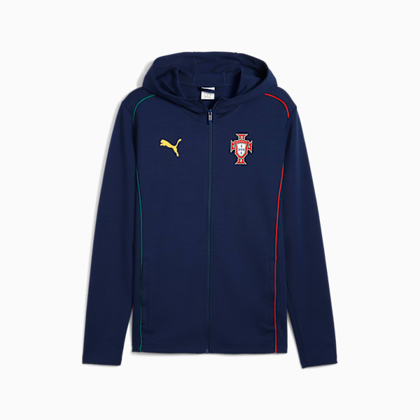 Campera con capucha y cierre Portugal Casuals para hombre, Persian Blue-Sunny Yellow, large-ARG