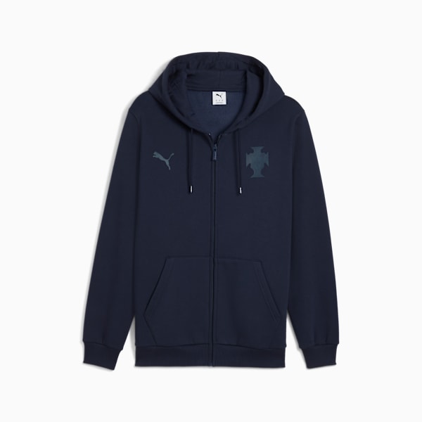 Campera Portugal ftblESS con capucha y cierre para hombre, Deep Navy-Dark Night, large-ARG