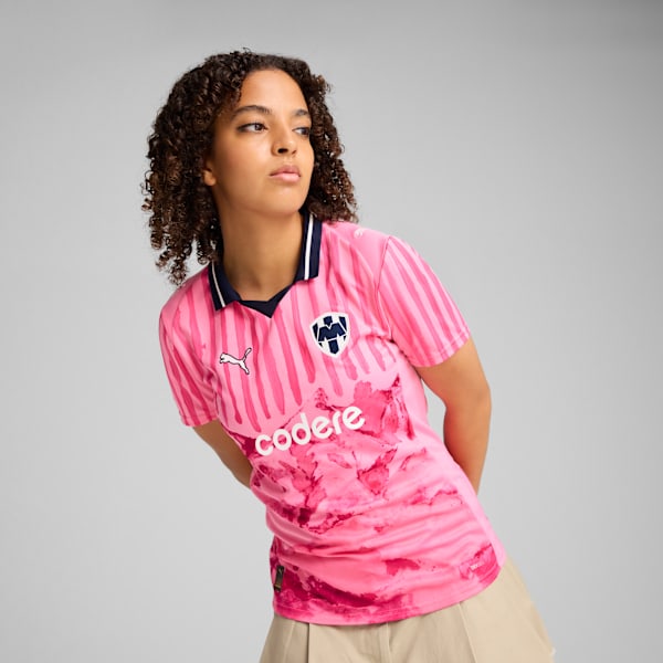 KIDSUPER x CF MONTERREY Jersey Women, Fast Pink-PUMA White, large-MEX