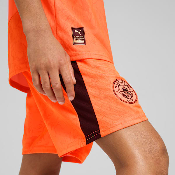 Shorts KID SUPER x MANCHESTER CITY juveniles, Neon Sun-PUMA Black, large-ARG