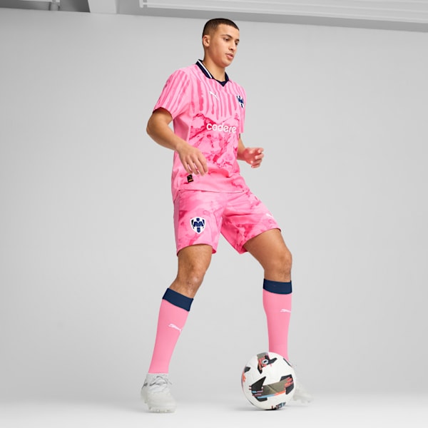 PUMA x KIDSUPER C.F. Monterrey Replica Shorts Men, Fast Pink-PUMA White, large-MEX
