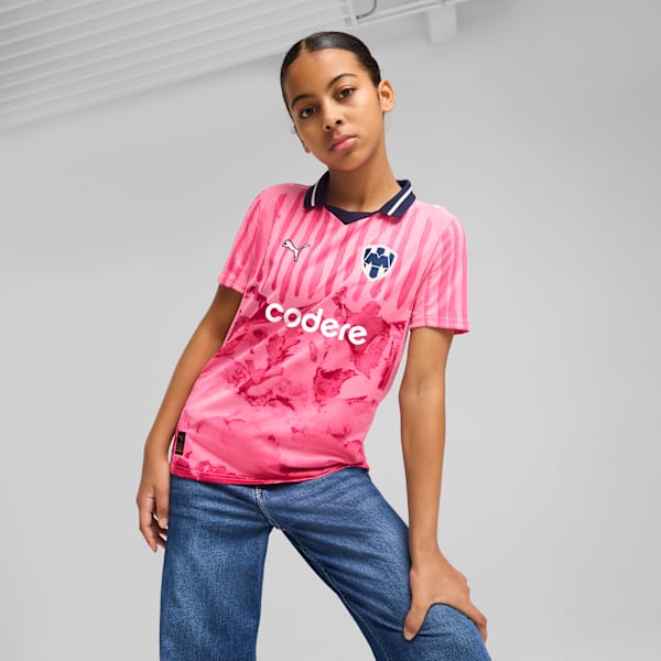 KIDSUPER x CF MONTERREY Jersey Youth, Fast Pink-PUMA White, large-MEX
