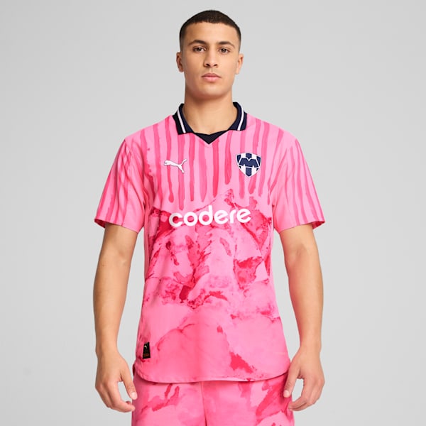 Jersey Authentic Promo KIDSUPER x CF MONTERREY para hombre con caja, Fast Pink-PUMA White, large-MEX