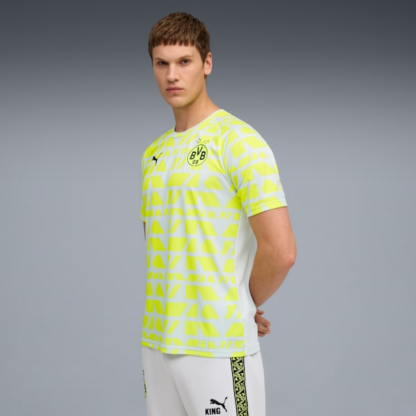 Borussia Dortmund Pre-match Jersey Men, Silver Mist-Yellow Alert, large-ZAF
