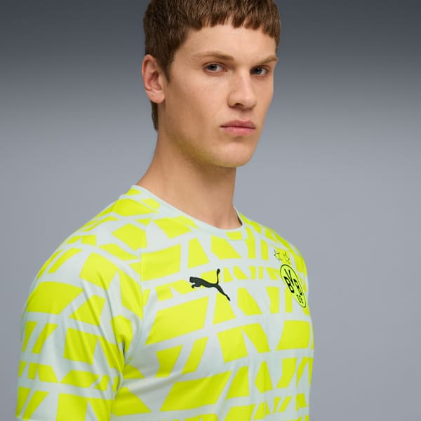 Borussia Dortmund Pre-match Jersey Men, Silver Mist-Yellow Alert, large-ZAF