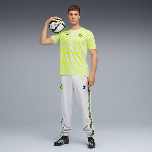 Borussia Dortmund Pre-match Jersey Men, Silver Mist-Yellow Alert, large-ZAF