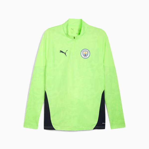 Blusa Quarter-Zip Treino Manchester City Masculina, Fizzy Apple-Blue Violet, large-BRA