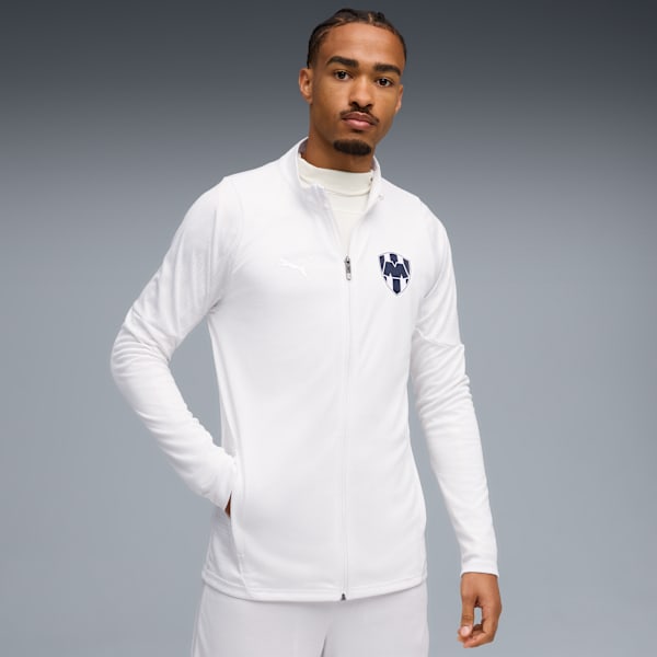 CF Monterrey Training Jacket Men, PUMA White-Feather Gray, large-MEX