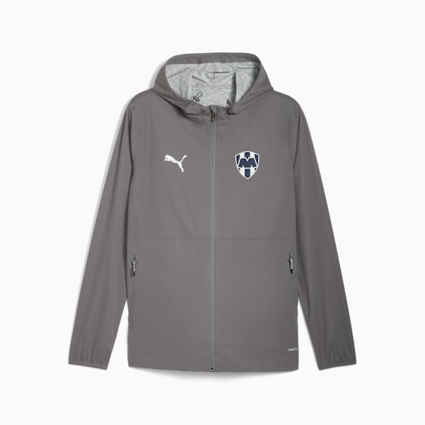 CF Monterrey Training Rain Jacket Men, Flat Medium Gray-Puma Silver, large-MEX