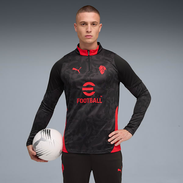 Buzo de entrenamiento zip 1/4 AC Milan 25/26 para hombre, PUMA Black-For All Time Red, large-ARG