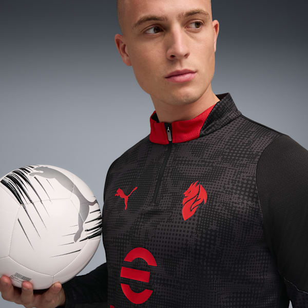 Buzo de entrenamiento zip 1/4 AC Milan 25/26 para hombre, PUMA Black-For All Time Red, large-ARG