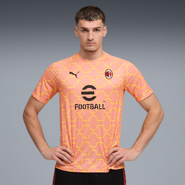 AC Milan Pre-match Jersey Men, Pink Fruit-Sunny Yellow, large-ZAF