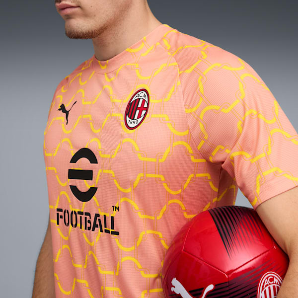 AC Milan Pre-match Jersey Men, Pink Fruit-Sunny Yellow, large-ZAF