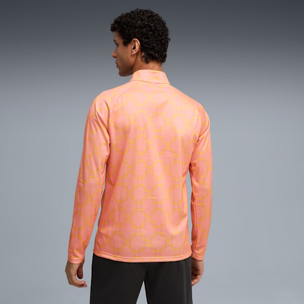 AC Milan Pre-match Quarter-Zip Top Men, Pink Fruit-Sunny Yellow, large-ZAF