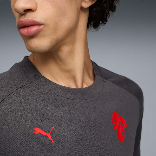 Remera AC Milan PUMATECH Pocket para hombre, Shadow Gray-For All Time Red, large-ARG