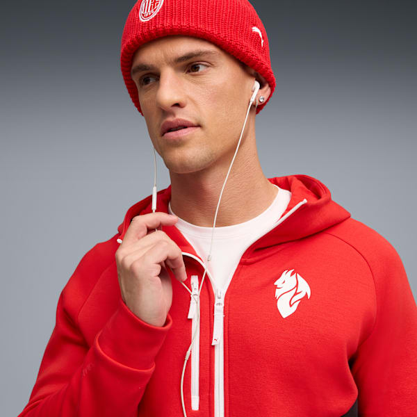 Campera con capucha AC Milan PUMATECH para hombre, For All Time Red-PUMA White, large-ARG