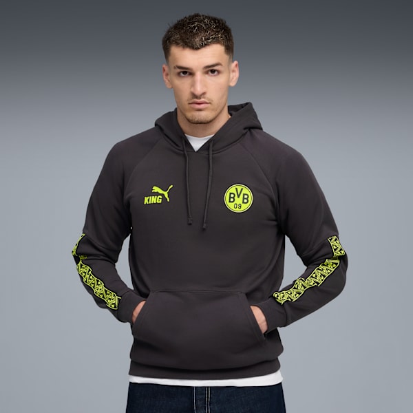 Buzo con capucha Borussia Dortmund KING para hombre, Flat Dark Gray-Yellow Alert, large-ARG