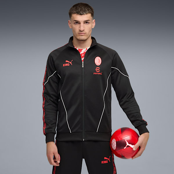AC Milan KING Anthem Jacket Men, PUMA Black-For All Time Red, large-MEX