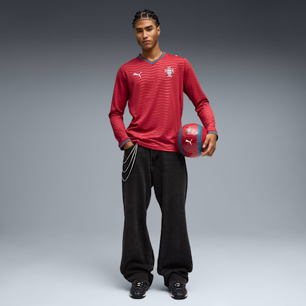 Jersey Replica Home de manga larga Portugal 2026 para hombre, Club Red-Green Lagoon, large-MEX