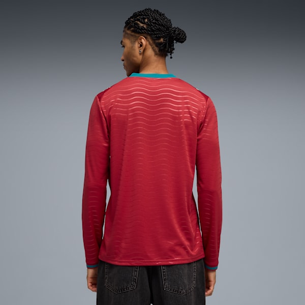 Jersey Replica Home de manga larga Portugal 2026 para hombre, Club Red-Green Lagoon, large-MEX