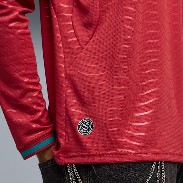 Jersey Replica Home de manga larga Portugal 2026 para hombre, Club Red-Green Lagoon, large-MEX