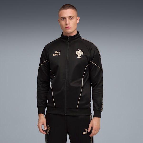 Campera Portugal KING Anthem edición especial Eusébio para hombre, PUMA Black-PUMA Gold, large-ARG