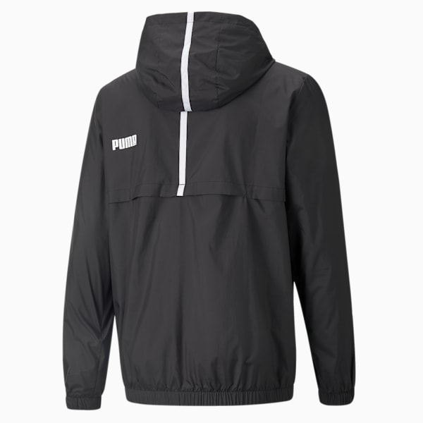 Essentials Solid Windbreaker Jacket Men, Puma Black, large-ZAF