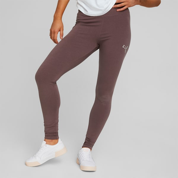 HER High Waist Women's Leggings, Dusty Plum, large-MEX