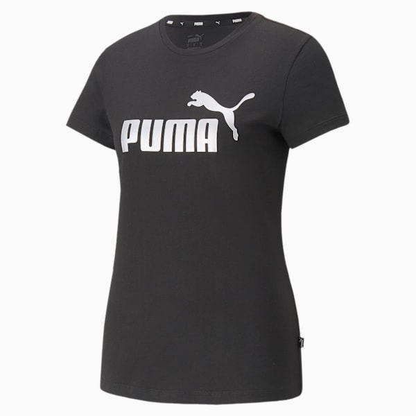 Playera mujer Essentials+, Puma Black-silver metallic, large-MEX