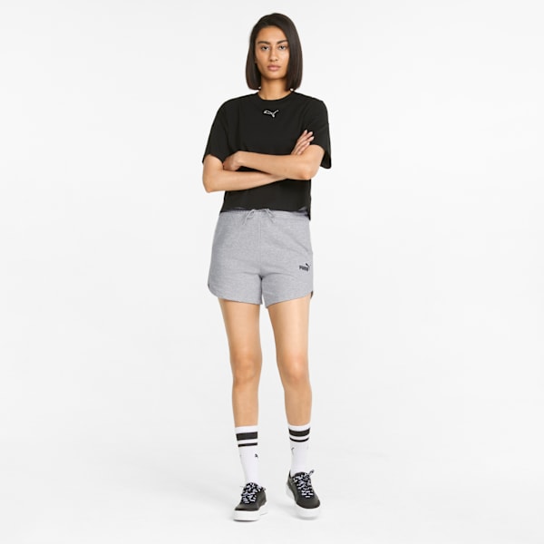 Shorts de cintura alta Mujer Essentials, Light Gray Heather, large-MEX