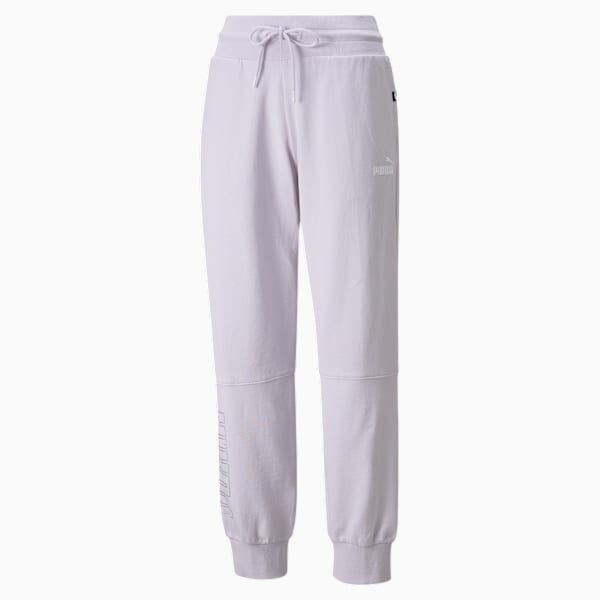 Calça Moletom Power Colour-Blocked Feminina, Lavender Fog, large-BRA