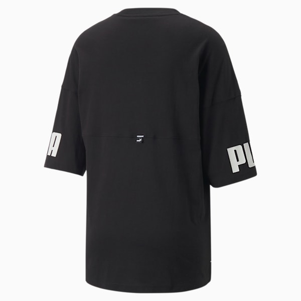 Power Colourblock Tee Women, Puma Black, large-MEX