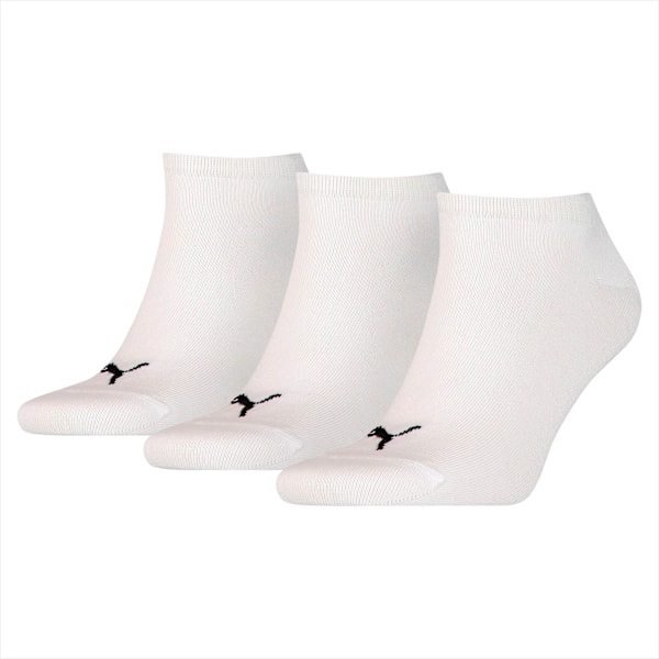 Pack de 3 Medias tobilleras lisas unisex, white, large-ARG